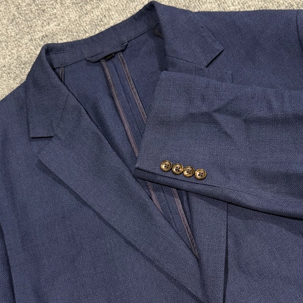 Bonobos X Marzotto Italian Wool Blazer 46S Athletic Blue Unstructured Modern